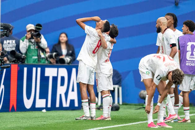Azzedine Ounahi of Morocco celebrates after scoring team s second goal during the FIFA World Cup, WM, Weltmeisterschaft, Fussball 2026 Round of 16 match between Canada and Morocco at Houston Stadium on July 4th,2026 (Photo by Joao Bravo Sports Press Photo) (Joao Bravo Sports Press Photo SPP)  Copyright: xJoaoxBravo SportsxPressxPhotox xSPPx spp-en-JoBrPrPh-JBF_2789