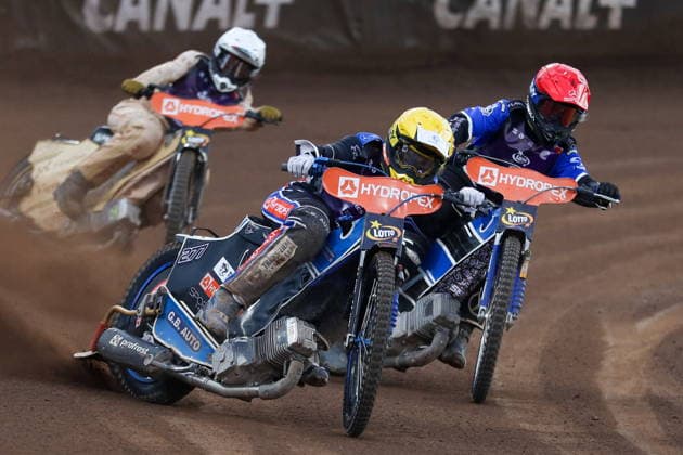 Bydgoszcz 04.07.2026. Zuzel Indywidualne Mistrzostwa Polski sezon 2026 runda 2 --- Speedway Individual Polish Championship season 2026 round 2 nz Krzysztof Buczkowski, Jakub Miskowiak Fot. Kacper Staniec NEWSPIX.PL --- newspix.pl 