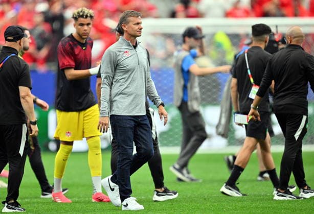 FIFA World Cup, WM, Weltmeisterschaft, Fussball 2026 - Round of 16 - Canada vs Morocco Canada s head coach Jesse Marsch reacts after the FIFA World Cup 2026 Round of 16 match Canada against Morocco, in Houston, USA, 04 July 2026. HOUSTON United States  Copyright: xSAMxWASSONx