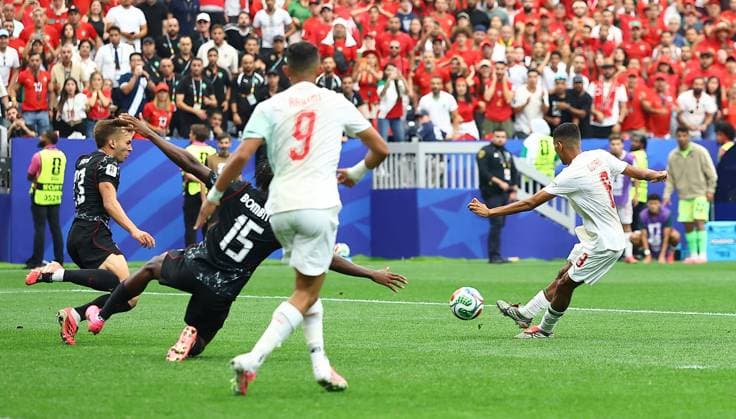Azzedine Ounahi of Morocco scores his sides second goal Canada v Morocco, 2026 FIFA World Cup, WM, Weltmeisterschaft, Fussball Round of 16, Football, Houston Stadium, Houston, Texas, USA - 04 Jul 2026Houston Houston Stadium Texas (TX) United States of America  Copyright: xMichaelxZemanek Shutterstockx 16975466al