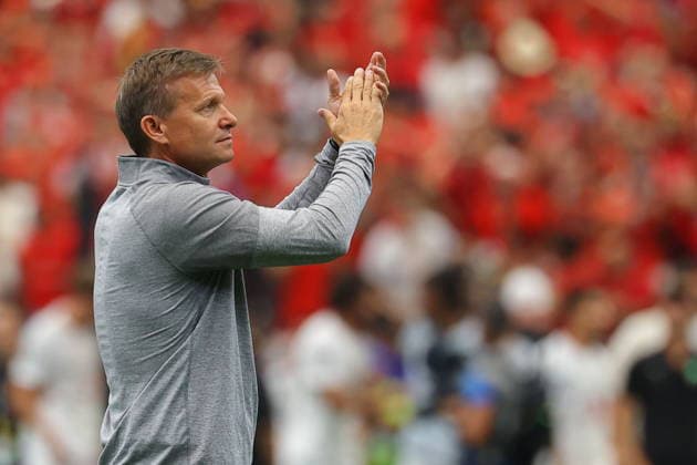 FIFA World Cup, WM, Weltmeisterschaft, Fussball 2026 - Round of 16 - Canada vs Morocco Canada s head coach Jesse Marsch reacts after the FIFA World Cup 2026 Round of 16 match Canada against Morocco, in Houston, USA, 04 July 2026. HOUSTON United States  Copyright: xCHRISTOPHERxNEUNDORFx