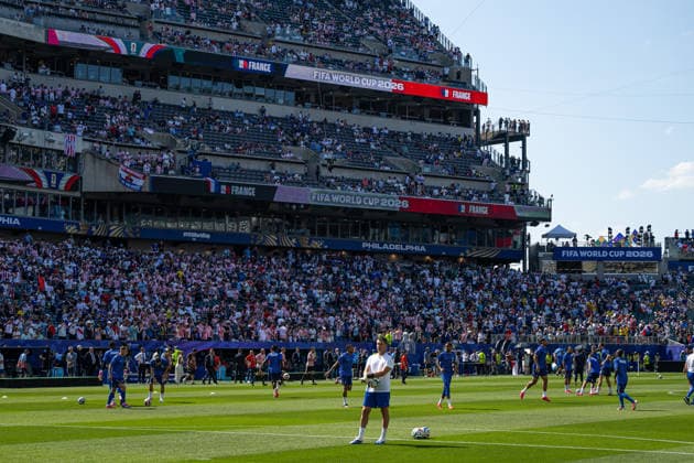260704 General interior view of Philadelphia Stadium ahead of the FIFA World Cup, WM, Weltmeisterschaft, Fussball 2026 round of 16 football match between Paraguay and France on July 4, 2026 in Philadelphia. Photo: Jon Olav Nesvold BILDBYRAN COP 217 JE0140 fotboll football soccer fotball vm fotbolls-vm fotball-vm fotbolls-vm 2026 fifa world cup 2026 attondelsfinal round of 16 bbeng arena *** July 4, 2026: General interior view of Philadelphia Stadium ahead of the FIFA World Cup 2026 Round of 16 soccer match between Paraguay and France on July 4, 2026 in Philadelphia. Photo by Jon Olav Nesvold. BILDBYRAN COP 217 JE0140 soccer football fotball World Cup soccer World Cup 2026 FIFA World Cup 2026 round of 16 bBeng Arena  Copyright: JONxOLAVxNESVOLD BB260704JE157