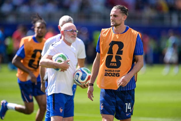 Fußball, WM 2026, 20260704, Paraguay - Frankreich. Im Bild Adrien RABIOT (Frankreich, 14). Philadelphia Philadelphia Stadium Pennsylvania Vereinigte Staaten von Amerika *** Soccer, 2026 World Cup, 20260704, Paraguay vs. France. Pictured: Adrien RABIOT (France), No. 14, Philadelphia, Philadelphia Stadium, Pennsylvania, United States of America Copyright: Passion2Press MarkusxFischerx