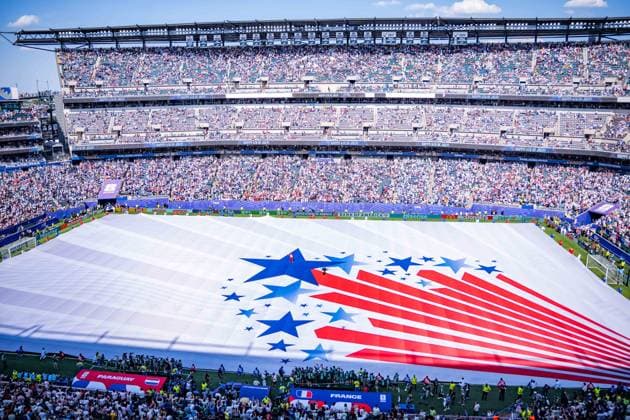 FIFA Fussball Weltmeisterschaft 2026, Achtelfinale, Paraguay vs. Frankreich, 04.07.2026, Philadelphia Stadium 250. Independence Day Celebration Ceremony *** 2026 FIFA World Cup, Round of 16, Paraguay vs. France, July 4, 2026, Philadelphia Stadium 250 Independence Day Celebration Ceremony Copyright: xBahhoxKarax