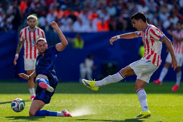 Adrien Rabiot seen during FIFA World Cup, WM, Weltmeisterschaft, Fussball WM, Weltmeisterschaft, Fussball 2026 Round of 16 game between national teams of Paraguay and France (Edmund Wong Ball Raw Images) Philadelphia Philadelphia Stadium USA Copyright: xEdmundxWongx EW_FRAvPAR-33