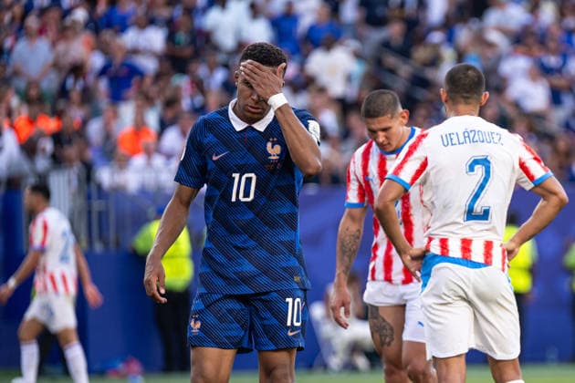 260704 Kylian Mbappe of France looks dejected during the FIFA World Cup, WM, Weltmeisterschaft, Fussball 2026 round of 16 football match between Paraguay and France on July 4, 2026 in Philadelphia. Photo: Jon Olav Nesvold BILDBYRAN COP 217 JE0140 fotboll football soccer fotball vm fotbolls-vm fotball-vm fotbolls-vm 2026 fifa world cup 2026 attondelsfinal round of 16 bbeng *** July 4, 2026: Kylian Mbappé of France looks dejected during the FIFA World Cup 2026 Round of 16 soccer match between Paraguay and France on July 4, 2026 in Philadelphia. Photo by Jon Olav Nesvold. BILDBYRAN COP 217 JE0140 soccer football fotball World Cup soccer World Cup 2026 FIFA World Cup 2026 round of 16 bbeng  Copyright: JONxOLAVxNESVOLD BB260704JE233