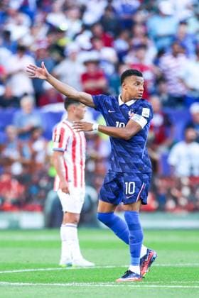 RECORD DATE NOT STATED FIFA World Cup, WM, Weltmeisterschaft, Fussball 2026 - Round of 16 - Paraguay v France Kylian Mbappe player of France celebrates his gol during the Round of 16 match between Paraguay and France at the FIFA World Cup, at Philadelphia Stadium, in Philadelphia, United States, on Saturday, July 04, 2026.(Foto: William Volcov Brazil Photo Press IMAGO) Sports Philadelphia PA United States Copyright: xWILLIAMxVOLCOVx