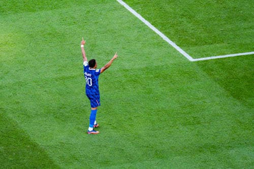 FIFA Fussball Weltmeisterschaft 2026, Achtelfinale, Paraguay vs. Frankreich, 04.07.2026, Philadelphia Stadium Tor zum 0:1 durch Elfmeter durch Kylian Mbappe *** 2026 FIFA World Cup, Round of 16, Paraguay vs. France, July 4, 2026, Philadelphia Stadium: Kylian Mbappé scores the 0-1 goal on a penalty kick Copyright: xBahhoxKarax