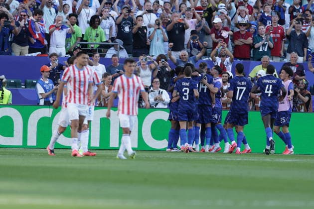 France goal celebration during FIFA World Cup, WM, Weltmeisterschaft, Fussball 2026 : Round of 16 - Paraguay France 4 juillet 2026 PHILADELPHIA Philadelphia Stadium USA By IMAGO Didier Lefa Studio Desire Ameka PHILADELPHIA Philadelphia Stadium United State of America