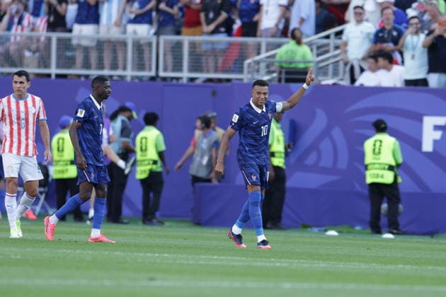 MBAPPE Kylian goal celebration during FIFA World Cup, WM, Weltmeisterschaft, Fussball 2026 : Round of 16 - Paraguay France 4 juillet 2026 PHILADELPHIA Philadelphia Stadium USA By IMAGO Didier Lefa Studio Desire Ameka PHILADELPHIA Philadelphia Stadium United State of America