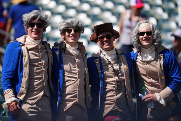 July 04, 2026: Fans prior to a World Cup match between France and Paraguay at Philadelphia Stadium in Philadelphia, Pennsylvania. CSM Philadelphia United States of America - ZUMAc04_ 20260704_zma_c04_177 Copyright: xKylexRoddenx
