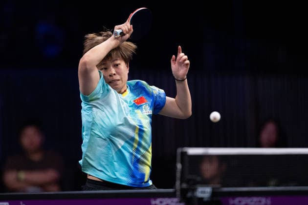 LOS ANGELES, CALIFORNIA - JULY 04: Wang Yidi of China competes in the Women s Singles Quarterfinal match against Joo Cheonhui of South Korea on day 9 of United States Smash 2026 at Ontario Convention Center on July 4, 2026 in Los Angeles, California.  Copyright: xVCGx 111652314449