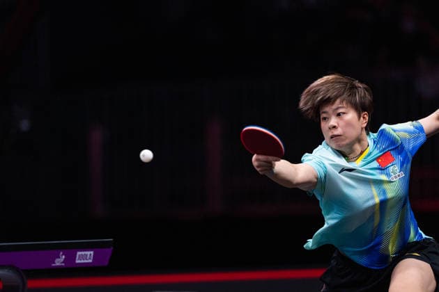 LOS ANGELES, CALIFORNIA - JULY 04: Wang Yidi of China competes in the Women s Singles Quarterfinal match against Joo Cheonhui of South Korea on day 9 of United States Smash 2026 at Ontario Convention Center on July 4, 2026 in Los Angeles, California.  Copyright: xVCGx 111652314447