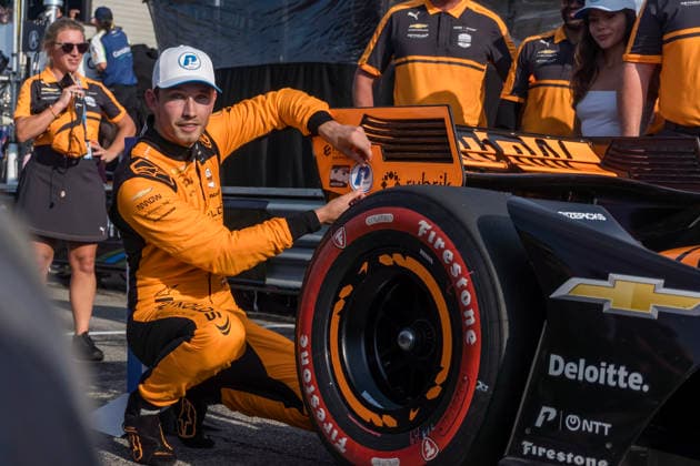 July 4, 2026, Lexington, Ohio, USA: IndyCar, Indy Car, IRL, USA SERIES driver, CHRISTIAN LUNDGAARD (7) (DEN) of Hedensted, Denmark, wins the pole award for the Honda Indy 200 at Mid Ohio in LEXINGTON, Ohio, USA. Lexington USA - ZUMAa161 20260704_aaa_a161_005 Copyright: xQuinnxShellx xGMGx