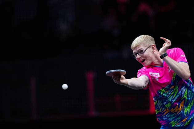 LOS ANGELES, CALIFORNIA - JULY 04: Felix Lebrun of France competes in the Men s Singles Quarterfinal match against Alexis Lebrun of France on day 9 of United States Smash 2026 at Ontario Convention Center on July 4, 2026 in Los Angeles, California.  Copyright: xVCGx 111652317600