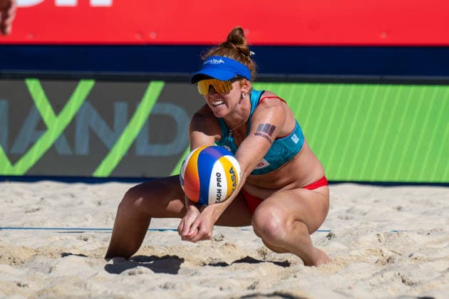 GSTAAD, SWITZERLAND - JULY 4: Kelly Cheng (Player No. 2, USA) during the Beach Pro Tour - Elite 16 at Gstaad on July 4, 2026 in Gstaad, Switzerland. Switzerland Copyright: xPeterxWeberx