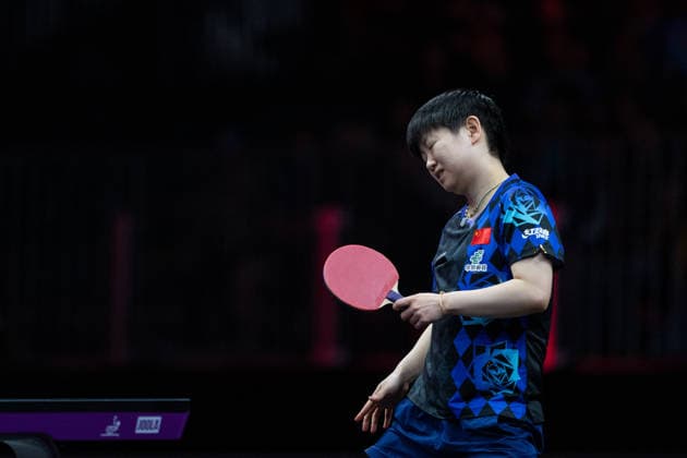 LOS ANGELES, CALIFORNIA - JULY 04: Sun Yingsha of China reacts in the Women s Singles Quarterfinal match against Chen Xingtong of China on day 9 of United States Smash 2026 at Ontario Convention Center on July 4, 2026 in Los Angeles, California.  Copyright: xVCGx 111652321720