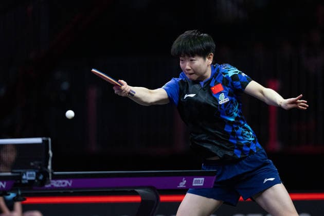 LOS ANGELES, CALIFORNIA - JULY 04: Sun Yingsha of China competes in the Women s Singles Quarterfinal match against Chen Xingtong of China on day 9 of United States Smash 2026 at Ontario Convention Center on July 4, 2026 in Los Angeles, California.  Copyright: xVCGx 111652321724