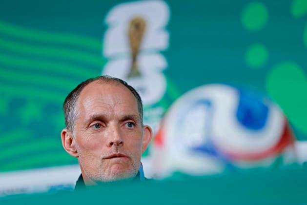 RECORD DATE NOT STATED 4th July 2026; Mexico City Stadium, Mexico City, Mexico; FIFA World Cup, WM, Weltmeisterschaft, Fussball Football, England press conference, PK, Pressekonferenz Thomas Tuchel, head coach of the England speaks HeulerxAndrey DiaEsportivo