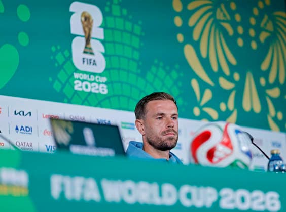 RECORD DATE NOT STATED 4th July 2026; Mexico City Stadium, Mexico City, Mexico; FIFA World Cup, WM, Weltmeisterschaft, Fussball Football, England press conference, PK, Pressekonferenz Jordan Henderson of the England speaks HeulerxAndrey DiaEsportivo