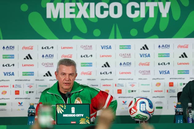 (260705) -- MEXICO CITY, July 5, 2026 -- Javier Aguirre, head coach of Mexico, speaks during a press conference, PK, Pressekonferenz ahead of the round of 16 match between Mexico and England at the 2026 FIFA World Cup, WM, Weltmeisterschaft, Fussball in Mexico City, Mexico, July 4, 2026. (Photo by Xinhua) (SP)MEXICO-MEXICO CITY-FOOTBALL-FIFA WORLD CUP-PRESS CONFERENCE-MEXICO FranciscoxCanedo 