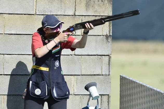 IPA86397970 - Parinaaz Dhaliwal of India shoots during the first day of the ISSF World Cup Shotgun competition at the Concaverde Shooting Range on July 5, 2025, in Lonato del Garda, Italy.  Copyright: xRichardxMorgano IPAxSportx xx 86397970
