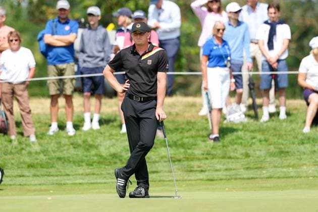 Finn Koelle (AM) (GER) auf dem Green 11, 37. BMW International Open 2026, Golf, DP World Tour, Herren, Finale, 05.07.2026 Eichenried Bayern Deutschland *** Finn Koelle (GER) on the 11th green, 37th BMW International Open 2026, Golf, DP World Tour, Men s, Final, July 5, 2026, Eichenried, Bavaria, Germany Copyright: xkolbert-press ChristianxKolbertx