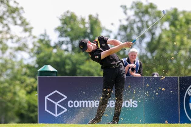 Finn Koelle (AM) (GER) am Abschlag,Tee 12, 37. BMW International Open 2026, Golf, DP World Tour, Herren, Finale, 05.07.2026 Eichenried Bayern Deutschland *** Finn Koelle (GER) tees off at Tee 12, 37th hole, 2026 BMW International Open, Golf, DP World Tour, Men s, Final Round, July 5, 2026, Eichenried, Bavaria, Germany Copyright: xkolbert-press ChristianxKolbertx