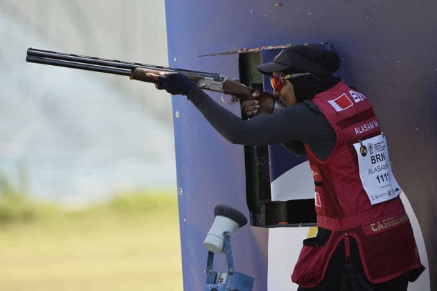 OTHER - Shooting - ISSF World Cup Shotgun Photo by IPA ABACAPRESS.COM86397914 - Alasam Maryam of Bahrain competes on the first day of the ISSF World Cup Shotgun event at the Concaverde Shooting Range on July 5, 2025, in Lonato del Garda, Italy. Lonato del Garda Italy  Copyright: xIPAxSport ABACAx