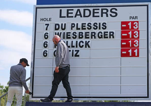 GOLF - BMW International Open 2026 MUNICH,GERMANY,05.JUL.26 - GOLF - DP World Tour, BMW International Open, GC Eichenried. Image shows a leaderboard.  GEPAxpictures xThomasxBachun