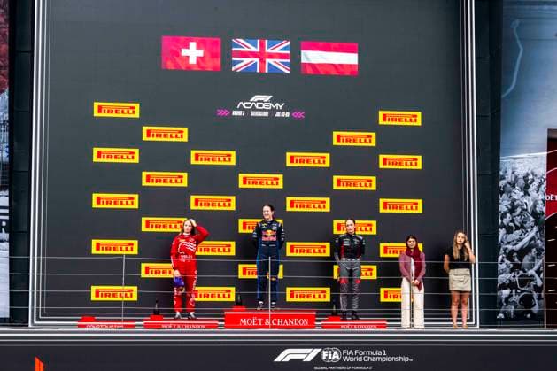 AUTO - F1 ACADEMY 2026 - SILVERSTONE Podium illustration during the 3rd round of the 2026 F1 Academy from July 3 to 5, 2026 on the Silverstone Circuit, in Silverstone, United Kingdom - SilverstoneUnited Kingdom  Copyright: xFabrizioxBoldonix