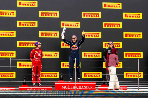 AUTO - F1 ACADEMY 2026 - SILVERSTONE Podium illustration during the 3rd round of the 2026 F1 Academy from July 3 to 5, 2026 on the Silverstone Circuit, in Silverstone, United Kingdom - SilverstoneUnited Kingdom  Copyright: xFabrizioxBoldonix
