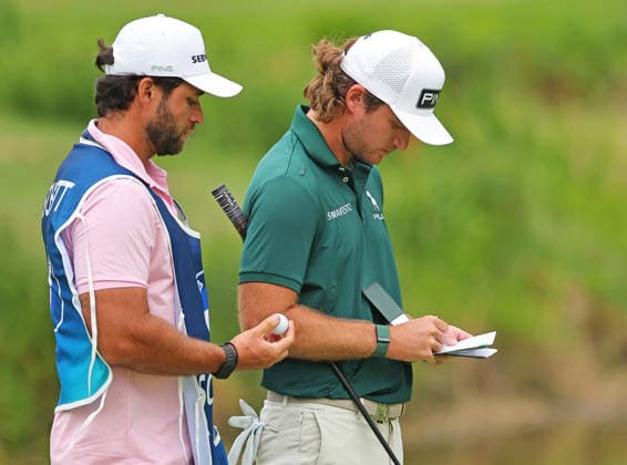 GOLF - BMW International Open 2026 MUNICH,GERMANY,05.JUL.26 - GOLF - DP World Tour, BMW International Open, GC Eichenried. Image shows Freddy Schott (GER) and his caddy.  GEPAxpictures xThomasxBachun