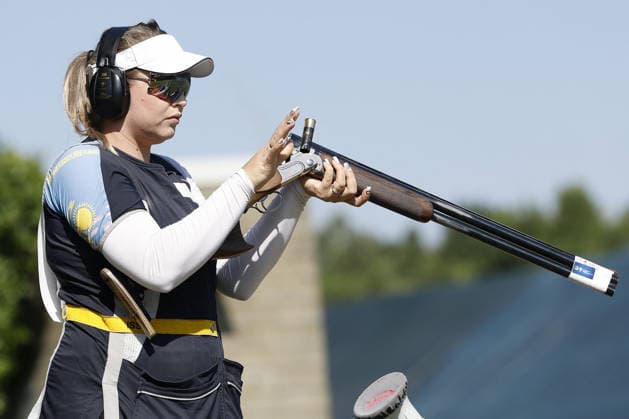 OTHER - Shooting - ISSF World Cup Shotgun Photo by IPA ABACAPRESS.COM86397969 - Lidiya Basharova of Kazakhstan competes on the first day of the ISSF World Cup Shotgun event at the Concaverde Shooting Range on July 5, 2025, in Lonato del Garda, Italy. Lonato del Garda Italy  Copyright: xIPAxSport ABACAx