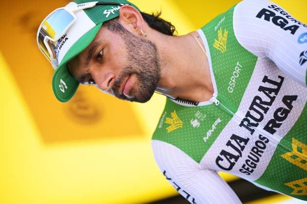Colombian Fernando Gaviria Rendon of Caja Rural-Seguros RGA pictured at the start of the second stage of the 2026 Tour de France cycling race, a stage of 182km from Tarragona to Barcelona, Sunday 05 July 2026. The 113th edition of the Tour de France starts on Saturday 4 July in Barcelona, Spain, and will finish in Paris, France on the 26th of July. DAVIDxPINTENS  x180422153x