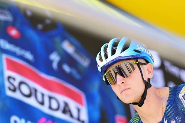 Belgian Tim Merlier of Soudal Quick-Step pictured at the start of the second stage of the 2026 Tour de France cycling race, a stage of 182km from Tarragona to Barcelona, Sunday 05 July 2026. The 113th edition of the Tour de France starts on Saturday 4 July in Barcelona, Spain, and will finish in Paris, France on the 26th of July. DAVIDxPINTENS  x180423146x