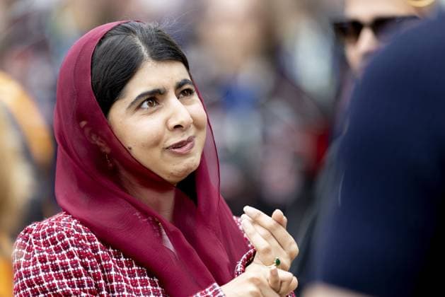 SILVERSTONE - Nobel Prize winner Malala Yousafzai at the Silverstone circuit for the British Grand Prix. SANDER KONING ANP xVIxANPxSportx xxANPxIVx 562857194 originalFilename: 562857194.jpg