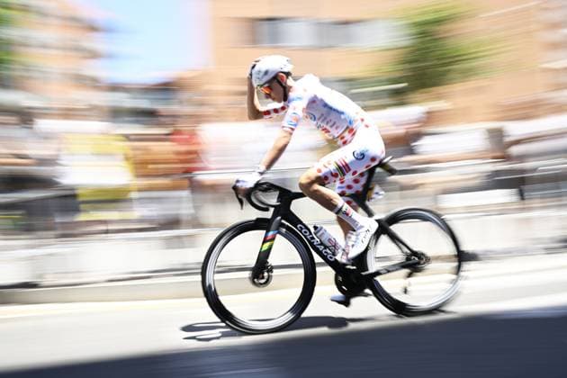 Slovenian Tadej Pogacar of UAE Team Emirates XRG pictured at the start of the second stage of the 2026 Tour de France cycling race, a stage of 182km from Tarragona to Barcelona, Sunday 05 July 2026. The 113th edition of the Tour de France starts on Saturday 4 July in Barcelona, Spain, and will finish in Paris, France on the 26th of July. JASPERxJACOBS  x180423513x