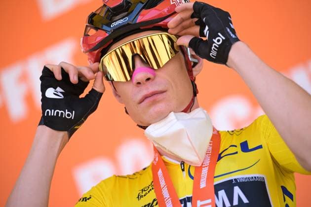 Danish Jonas Vingegaard of Team Visma-Lease a Bike pictured at the start of the second stage of the 2026 Tour de France cycling race, a stage of 182km from Tarragona to Barcelona, Sunday 05 July 2026. The 113th edition of the Tour de France starts on Saturday 4 July in Barcelona, Spain, and will finish in Paris, France on the 26th of July. DAVIDxPINTENS  x180423754x