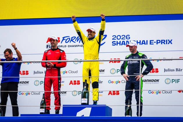 2026 FORMULA E SHANGHAI ePRIX DI GRASSI Lucas (bra), Lola Yamaha ABT Formula E Team, Lola T002, VERGNE Jean-Eric (fra), CitroÃ«n Racing Formula E Team, CitroÃ«n, ERIKSSON Joel (swe), Envision Racing, Jaguar I-Type 7, portrait during the Shanghai ePrix, 12th and 13th round of the 2025-26 ABB FIA Formula E World Championship, WM, Weltmeisterschaft on the Shanghai International Circuit from July 3 to 5, 2026 in Shanghai, China - ShanghaiChina  Copyright: xBastienxRouxx