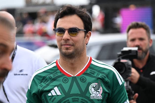 RECORD DATE NOT STATED 5th July 2026; Silverstone Circuit, Northamptonshire, England; FIA Formula 1 2026 British F1 Grand Prix; Race Day; Sergio Perez of Cadillac arrives at Silverstone SimonxWest