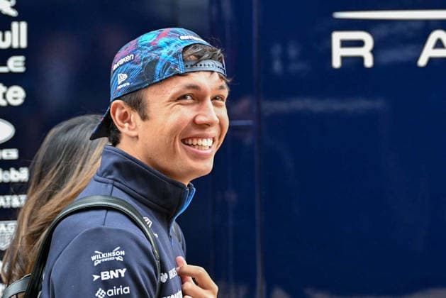 RECORD DATE NOT STATED 5th July 2026; Silverstone Circuit, Northamptonshire, England; FIA Formula 1 2026 British F1 Grand Prix; Race Day; Alexander Albon of Williams arrives at Silverstone SimonxWest