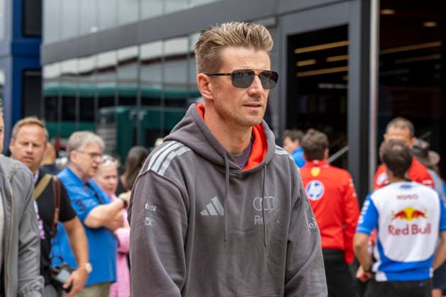 RECORD DATE NOT STATED 5th July 2026; Silverstone Circuit, Northamptonshire, England; FIA Formula 1 2026 British F1 Grand Prix; Race Day; Audi Revolut F1 Team driver Nico Hulkenberg in the paddock TimxWilliams