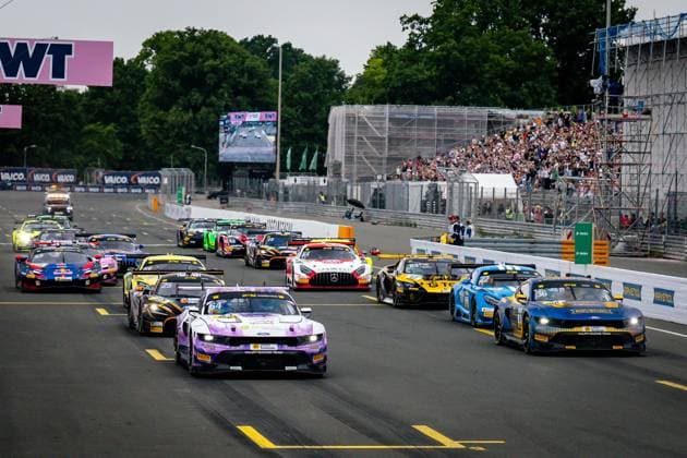 DTM, 7. + 8. Rennen Norisring 2026 64 Ford Mustang GT3, HRT Ford Racing: Finn Wiebelhaus, 36 Ford Mustang GT3, HRT Ford Racing: Arjun Maini - picture by Gruppe C Photography Nürnberg Norisring Bayern Germany Copyright: xGruppexCxPhotographyx