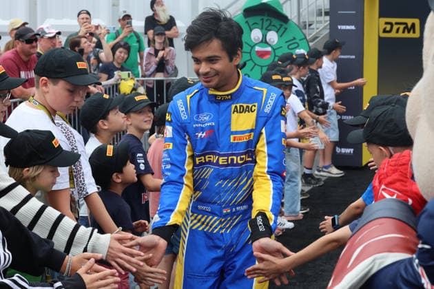 Nürnberg, Deutschland 03. - 05. Juli 2026: DTM - 2026 - Norisring - Sonntag Rennen 2 Im Bild: Arjun Maini (IND 36) im Portrait bei der Fahrerpräsentation Norisring Bayern *** Nuremberg, Germany, July 3–5, 2026, DTM 2026 Norisring, Sunday, Race 2. Pictured: Arjun Maini (IND) 36 during the driver presentation at the Norisring in Bavaria. Copyright: xFotostandx xFabianxWernerx