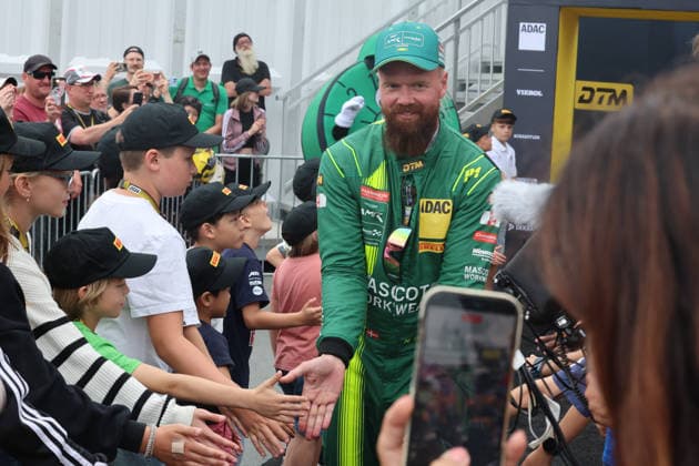 Nürnberg, Deutschland 03. - 05. Juli 2026: DTM - 2026 - Norisring - Sonntag Rennen 2 Im Bild: Nicki Thiim (DEN 7) im Portrait bei der Fahrerpräsentation Norisring Bayern *** Nuremberg, Germany, July 3–5, 2026, DTM 2026 Norisring, Sunday, Race 2. Pictured: Nicki Thiim (DEN 7) during the driver presentation at the Norisring in Bavaria Copyright: xFotostandx xFabianxWernerx