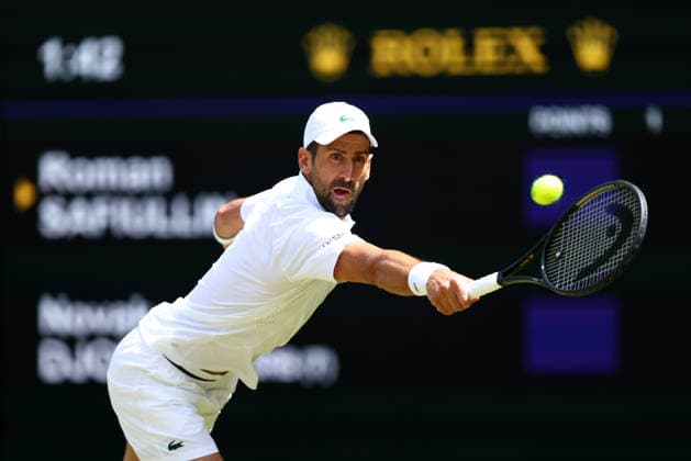 Novak Djokovic during his fourth round match Wimbledon Tennis Championships, Day 7, The All England Lawn Tennis and Croquet Club, London, UK - 05 Jul 2026London The All England Lawn Tennis and United Kingdom  Copyright: xKieranxMcManus Shutterstockx 16976813ab