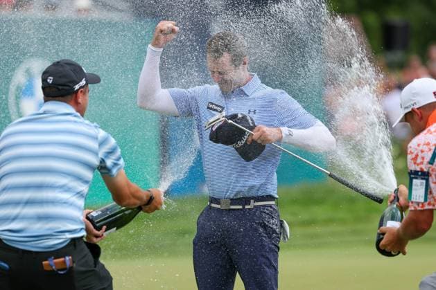 Winner der 37. BMW International Open, Michael Hollick (RSA), 37. BMW International Open 2026, Golf, DP World Tour, Herren, Finale, 05.07.2026 Eichenried Bayern Deutschland *** Winner of the 37th BMW International Open, Michael Hollick (RSA), 37th BMW International Open 2026, Golf, DP World Tour, Men s, Final, July 5, 2026, Eichenried, Bavaria, Germany Copyright: xkolbert-press ChristianxKolbertx