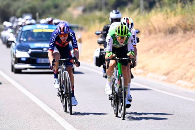 Tour de France 2026 Stage 2 BARCELONA, SPAIN - JULY 05 : Molenaar Alex (NED) of Caja Rural - Seguros RGA leading the escape pack during stage 2 of the 113rd edition of Tour de France an UCI World Tour 2.UWT cycling road race stage for Men Elite of 182 km with start in Tarragona and finish in Barcelona on July 5, 2026 in Barcelona, Spain, 05 07 2026 ( Motordriver Kurt Vandenborre - Barcelona Spain  Copyright: xTomasxSiskx