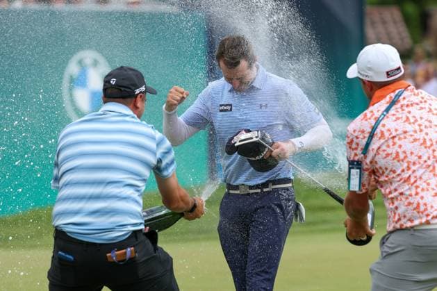 Sport Bilder des Tages Winner der 37. BMW International Open, Michael Hollick (RSA), 37. BMW International Open 2026, Golf, DP World Tour, Herren, Finale, 05.07.2026 Eichenried Bayern Deutschland *** Winner of the 37th BMW International Open, Michael Hollick (RSA), 37th BMW International Open 2026, Golf, DP World Tour, Men s, Final, July 5, 2026, Eichenried, Bavaria, Germany Copyright: xkolbert-press ChristianxKolbertx